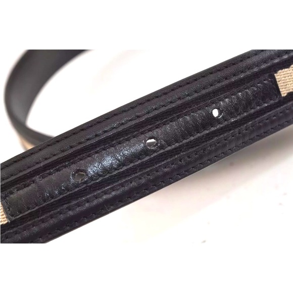 Gucci Black/Tan Belt Interlocking GGs EUC - Picture 6 of 9